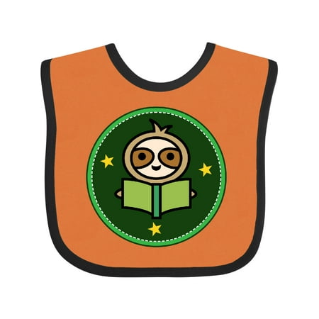 Inktastic Reading Gift Book Sloth Gift Baby Boy or Baby Girl Bib