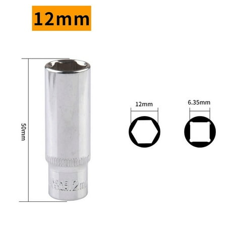 BAMILL 1PCS 4-14mm Deep Socket Adapter 1/4inch Hex Socket Wrench Heads Ratchet Tool
BAMILL 1PCS 4-14mm Deep Socket Adapter 1/4inch Hex Socket Wrench Heads Ratchet Tool