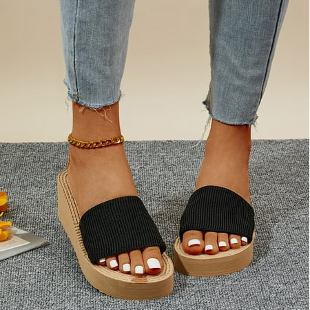ZHAGHMIN Wedge Platform Ladies Slippers Fashion Wedge Bohemian Beach Flip Flop Slippers for Women Thick Bottom Solid Color Summer Sandals Black Size8.5
ZHAGHMIN Wedge Platform Ladies Slippers Fashion Wedge Bohemian Beach Flip Flop Slippers for Women Thick Bottom Solid Color Summer Sandals Black Size8.5