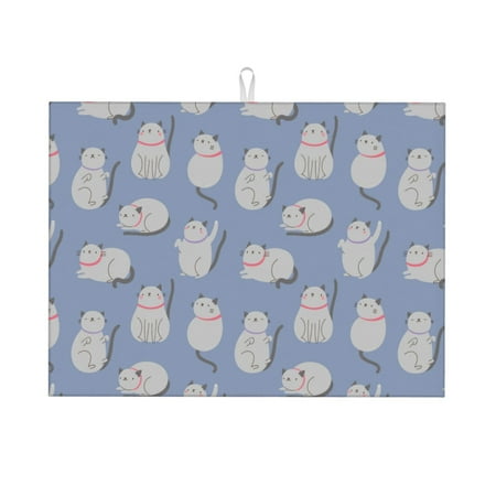 Kdxio Cute Fat Cat for Dish Drying Mat 24*18 inch Absorbent Dish Drainer Kitchen Counter Large Size Dish Drying Pad for Countertops Draining Racks
Kdxio Cute Fat Cat for Dish Drying Mat 24*18 inch Absorbent Dish Drainer Kitchen Counter Large Size Dish Drying Pad for Countertops Draining Racks