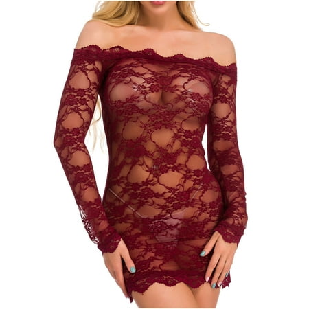 VerPetridure Sexy Lingerie for Women Plus Size Women Sexy Solid Color Lace One-Shoulder Tube Top Long-Sleeved Pajamas
VerPetridure Sexy Lingerie for Women Plus Size Women Sexy Solid Color Lace One-Shoulder Tube Top Long-Sleeved Pajamas