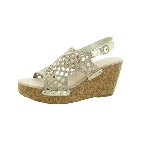 Chelsea & Violet Womens Zoren Woven Platform Wedge Wedge Sandals