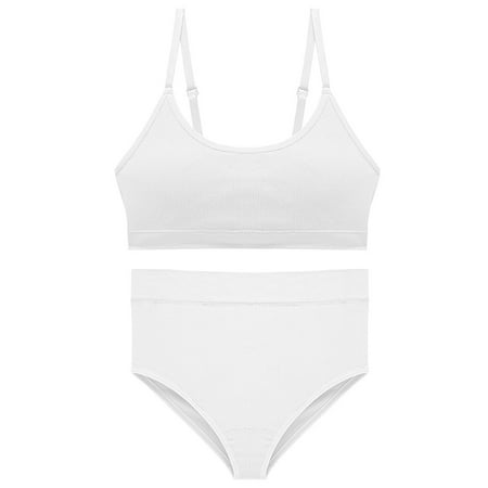 Womens Everyday Bras Clearance Plus Size Bib Pants Coverall Gathering Sling Straps Undershirts Padded Bras for Women White M