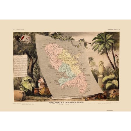 Caribbean Martinique - Levasseur 1850 - 23 x 32.70