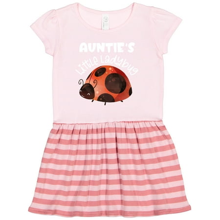 Inktastic Auntie s Little Ladybug Gift Toddler Girl Dress