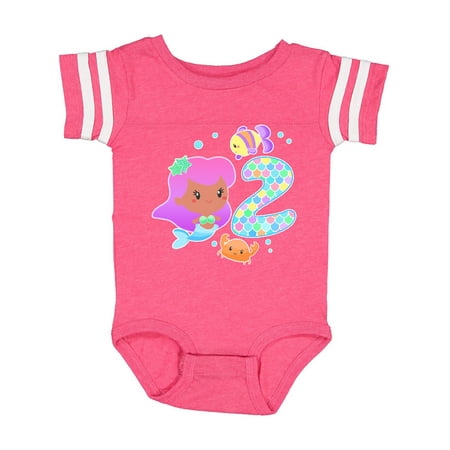 Inktastic Second Birthday Mermaid with fish and crab Gift Baby Girl Bodysuit 
Inktastic Second Birthday Mermaid with fish and crab Gift Baby Girl Bodysuit