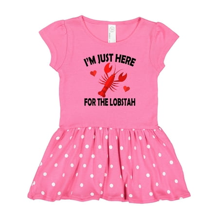 Inktastic Just Here for the Lobster Gift Baby Girl Dress