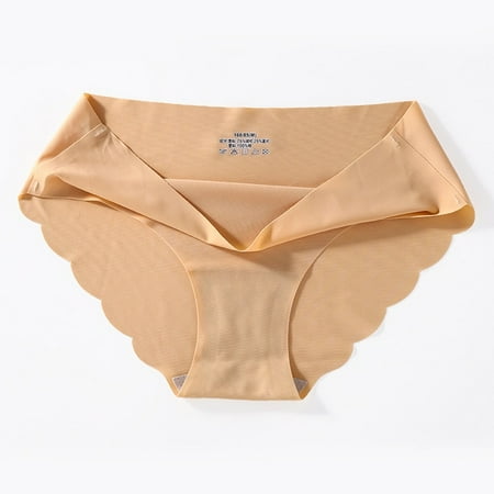 QWZNDZGRSports Women s Panties Seamless Briefs Mid Rise Underwear Female Soft Comfortable Silk Briefs Underpants Sexy Lingerie Panty