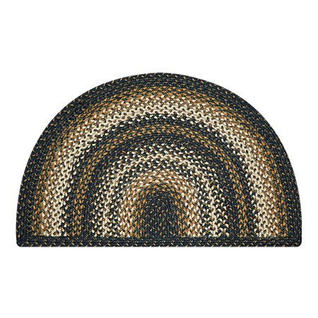 Homespice Dcor Kilimanjaro Half Moon Jute Half Moon Rug 24 x 39"