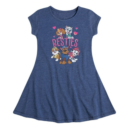 Paw Patrol - Besties Big Group - Toddler And Youth Girls Fit And Flare Dress