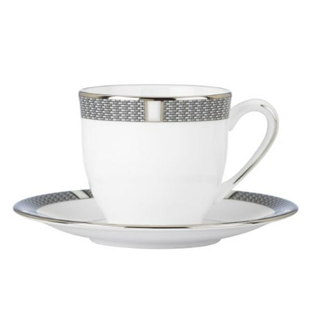 Lenox Espresso Cup and Saucer Sophisticate Silver