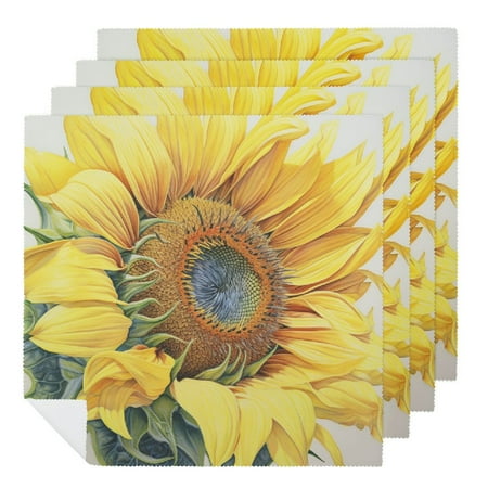 WENZZ Sunflower Cloth Napkins Polyester Reusable Fabric for Events Gift Set of 4 18x18 Inch 6 PCS
WENZZ Sunflower Cloth Napkins Polyester Reusable Fabric for Events Gift Set of 4 18x18 Inch 6 PCS