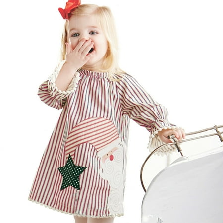 Christmas Santa Princess Girls Clothes Toddler Dress Kids Baby Christmas Outfits Striped Girls Dress&Skirt 
Christmas Santa Princess Girls Clothes Toddler Dress Kids Baby Christmas Outfits Striped Girls Dress&Skirt
