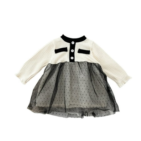 Zlekejiko Baby Girls Autumn Knit Tulle Long Sleeve Button Princess Dress Party Clothes
Zlekejiko Baby Girls Autumn Knit Tulle Long Sleeve Button Princess Dress Party Clothes