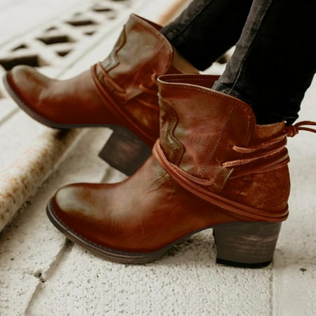 ZMHEGW Boots For Women Winter Squared Heel Vintage Round Toe Lace Up Ankle Boots Shoes
ZMHEGW Boots For Women Winter Squared Heel Vintage Round Toe Lace Up Ankle Boots Shoes