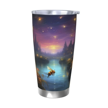 Salouo Magical Bees Twilight River Print 20oz Tumbler with Lid Stainless Steel Vacuum Insulated Tumbler Durable Insulated Coffee Mug Thermal Cup with Splash Proof Sliding Lid-Without Straw
Salouo Magical Bees Twilight River Print 20oz Tumbler with Lid Stainless Steel Vacuum Insulated Tumbler Durable Insulated Coffee Mug Thermal Cup with Splash Proof Sliding Lid-Without Straw
