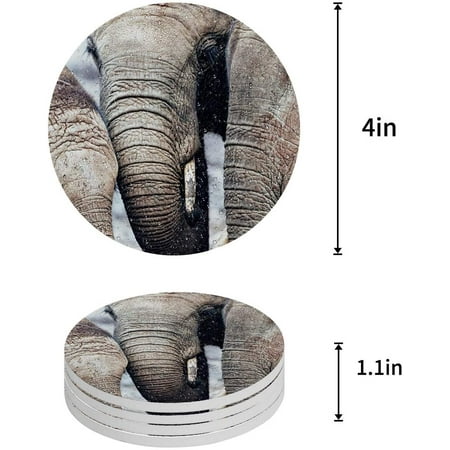 KXMDXA Elephant Set of 4 Round Coaster for Drinks Absorbent Ceramic Stone Coasters Cup Mat with Cork Base for Home Kitchen Room Coffee Table Bar Decor
KXMDXA Elephant Set of 4 Round Coaster for Drinks Absorbent Ceramic Stone Coasters Cup Mat with Cork Base for Home Kitchen Room Coffee Table Bar Decor