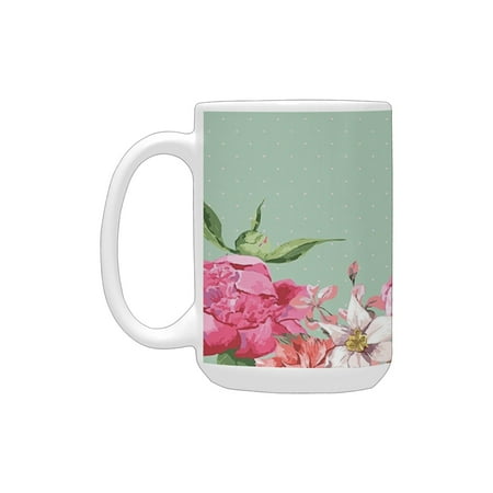 Shabby Chic Design with Roses Leaves Buds Flowers Image Frame Romantic Love Artwork Print Multicolor Ceramic Mug (15 OZ) (Made In USA)
Shabby Chic Design with Roses Leaves Buds Flowers Image Frame Romantic Love Artwork Print Multicolor Ceramic Mug (15 OZ) (Made In USA)