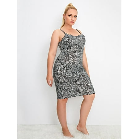Women s Plus Lettuce Trim Leopard Slip Nightdress Multicolor 2XL(16) for Summer F220102Y
Women s Plus Lettuce Trim Leopard Slip Nightdress Multicolor 2XL(16) for Summer F220102Y