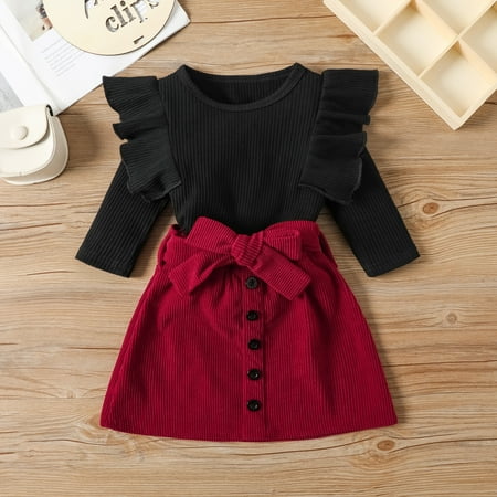 Hunpta Toddler Kids Baby Girls Fashion Skirt Outfits Ribbed T Shirt Tops Button Mini Skirts Set 2Pcs Clothes Set
Hunpta Toddler Kids Baby Girls Fashion Skirt Outfits Ribbed T Shirt Tops Button Mini Skirts Set 2Pcs Clothes Set