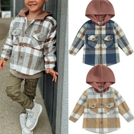 GuliriFei Children Kids Boys Shirts Coat Plaid Hooded Long Sleeve Button-Down Outerwear Autumn Winter Casual Cotton Jackets
GuliriFei Children Kids Boys Shirts Coat Plaid Hooded Long Sleeve Button-Down Outerwear Autumn Winter Casual Cotton Jackets