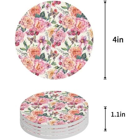 KXMDXA Flowers Set of 6 Round Coaster for Drinks Absorbent Ceramic Stone Coasters Cup Mat with Cork Base for Home Kitchen Room Coffee Table Bar Decor
KXMDXA Flowers Set of 6 Round Coaster for Drinks Absorbent Ceramic Stone Coasters Cup Mat with Cork Base for Home Kitchen Room Coffee Table Bar Decor