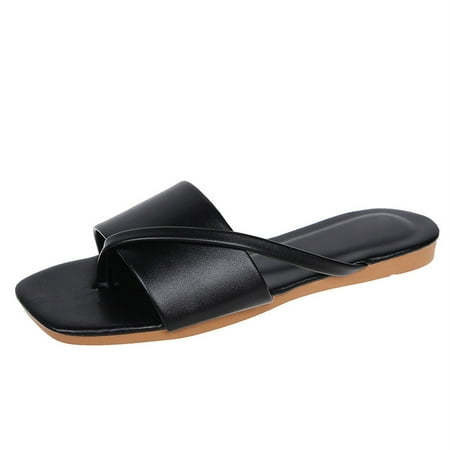 LIANGP Women s Sandals Summer New Women s Leisure Style Solid Color Divisions Simple Versatile Flat Sole Comfortable Fashion Wearing Cold Slippers Women s Shoes Black Size 8.5
LIANGP Women s Sandals Summer New Women s Leisure Style Solid Color Divisions Simple Versatile Flat Sole Comfortable Fashion Wearing Cold Slippers Women s Shoes Black Size 8.5