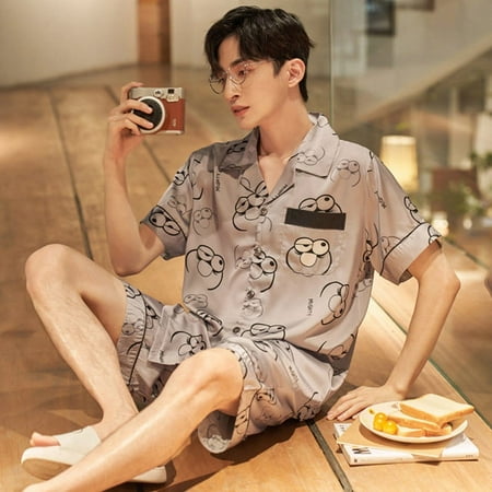 CoCopeaunt New Fashion Summer Short Sleeve Short Pants Pajamas Blue Man Clothes Sleepwear Turn-down Collar Leisure Luxury Ice Silk Homewear
CoCopeaunt New Fashion Summer Short Sleeve Short Pants Pajamas Blue Man Clothes Sleepwear Turn-down Collar Leisure Luxury Ice Silk Homewear