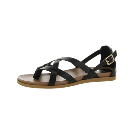 Journee Collection Womens Faux Leather Embossed Slingback Sandals