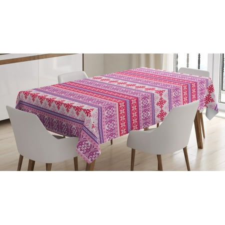 Ambesonne Nordic Tablecloth Rectangular Table Cover Geometric Snow December 52 x70 Lilac Dark Coral White
Ambesonne Nordic Tablecloth Rectangular Table Cover Geometric Snow December 52 x70 Lilac Dark Coral White