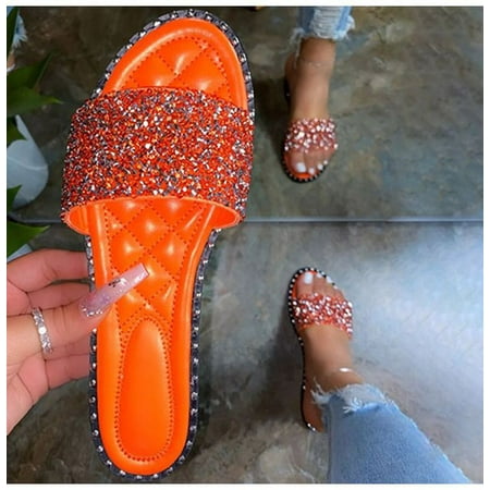 Women Crystal Slippers Ladies Bling Flats Female Fashion Outdoor Beach Shoes Female Footwear Women Summer Slides Plus Size 35-43
Women Crystal Slippers Ladies Bling Flats Female Fashion Outdoor Beach Shoes Female Footwear Women Summer Slides Plus Size 35-43