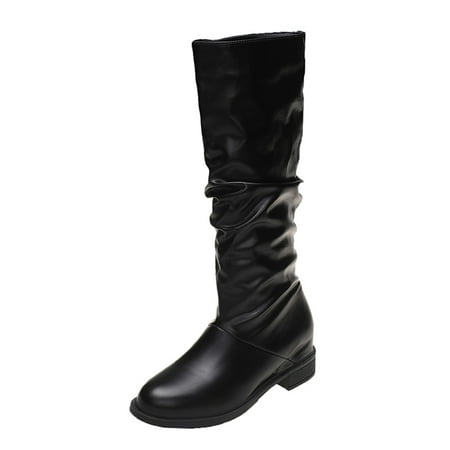 Fashion Casual Women Shoes Artificial Leather Low Heel Thick Heel Solid Color Knee Boots
Fashion Casual Women Shoes Artificial Leather Low Heel Thick Heel Solid Color Knee Boots