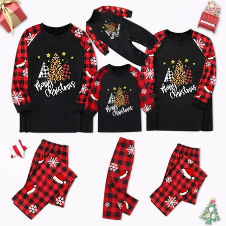 Christmas Family Pajamas Matching Sets Infant Women’S Ultra-Soft Pajama Pant Set with Matching Fuzzy Socks