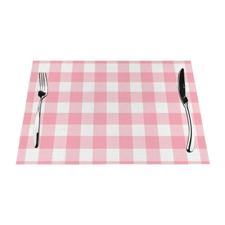 YFYANG Washable Heat-Resistant Placemats 70% PVC/30% Polyester Pink Plaid Pattern Kitchen Table Mat 12 x 18 1 Pcs
YFYANG Washable Heat-Resistant Placemats 70% PVC/30% Polyester Pink Plaid Pattern Kitchen Table Mat 12 x 18 1 Pcs