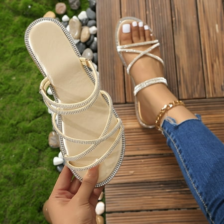 Women s Rhinestone Embellished Faux Leather Slides – Comfy Flat Heel Round Toe Slip-On Perfect for Summer Casual Wear
Women s Rhinestone Embellished Faux Leather Slides – Comfy Flat Heel Round Toe Slip-On Perfect for Summer Casual Wear