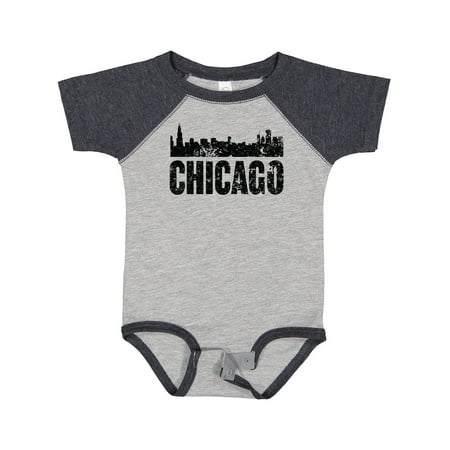 Inktastic Chicago Skyline Grunge Gift Baby Boy or Baby Girl Bodysuit