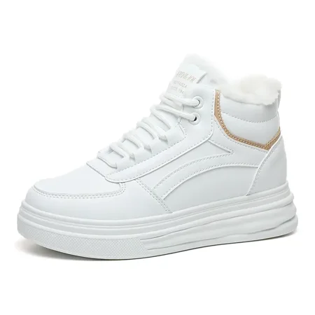 Women‘s Leisure Faux Leather Fuzzy Sneakers High Top Lace Up Inner Wedge Casual Shoes Women‘s Waterproof Shoes
Women‘s Leisure Faux Leather Fuzzy Sneakers High Top Lace Up Inner Wedge Casual Shoes Women‘s Waterproof Shoes
