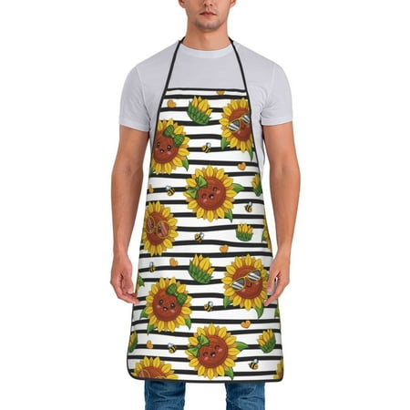 Naloa 1Pack Adjustable Bib Apron Waterdrop Resistant Cooking Kitchen Aprons for Women Men Chef Cute Sunflowers Print
Naloa 1Pack Adjustable Bib Apron Waterdrop Resistant Cooking Kitchen Aprons for Women Men Chef Cute Sunflowers Print