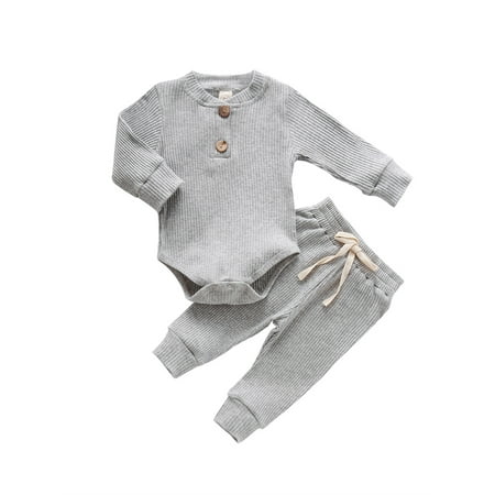Shuttle tree Newborn Baby Boy Girl Clothes Ribbed Knitted Cotton Long Sleeve Romper Long Pants Solid Color Fall Spring Outfits
Shuttle tree Newborn Baby Boy Girl Clothes Ribbed Knitted Cotton Long Sleeve Romper Long Pants Solid Color Fall Spring Outfits