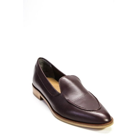 Pre-owned|Everlane Womens The Modern Oxfords Loafers Burgundy Size 9