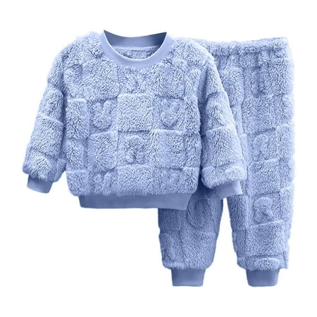 XYIJANI Christmas Toddler Fleece Pajama Set Kids Boys Girls Winter Warm Long Sleeve Solid Color Pajamas Tops + Pants Set Loungewear Sleepwear 2Pcs Outfits Deals (Blue 110)
XYIJANI Christmas Toddler Fleece Pajama Set Kids Boys Girls Winter Warm Long Sleeve Solid Color Pajamas Tops + Pants Set Loungewear Sleepwear 2Pcs Outfits Deals (Blue 110)