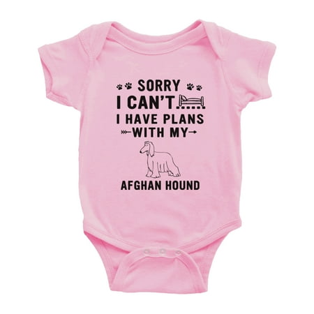 Sorry I Can t I Have Plans With My Afghan Hound Love Pet Dog Cute Baby Romper (Pink 0-3 Months)
Sorry I Can t I Have Plans With My Afghan Hound Love Pet Dog Cute Baby Romper (Pink 0-3 Months)
