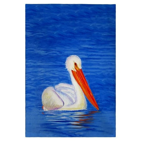 Betsy Drake GT1131 White Pelican Portrait Guest Towel