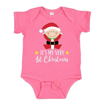 Inktastic Babys 1st Christmas Santa Claus Gift Baby Boy or Baby Girl Bodysuit