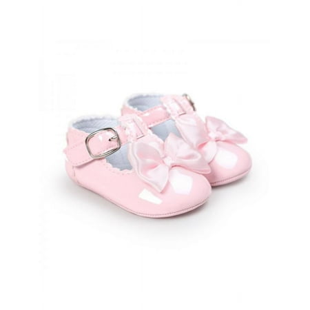 Toddler Baby Girl Bow-Knot Anti-Slip Soft Sole Crib Shoes 0-18mouths