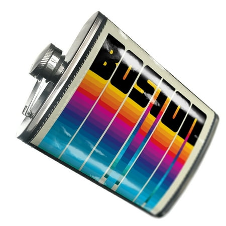 NEONBLOND Flask Retro Cites States Countries Boston