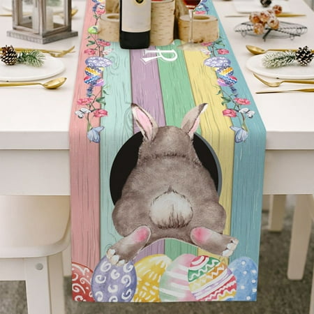 Fitup Easter Bunny Easter Table Runner Seasonal Spring Flowers Holiday Kitchen Dining Table Runner for Home Party Decor 13 x 70 Inch
Fitup Easter Bunny Easter Table Runner Seasonal Spring Flowers Holiday Kitchen Dining Table Runner for Home Party Decor 13 x 70 Inch