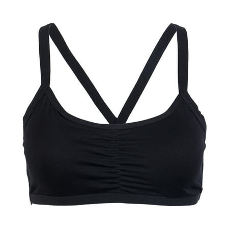 Women Casual Tank Padded Bra Sleeveless Back Cross Bandage Blouse Top