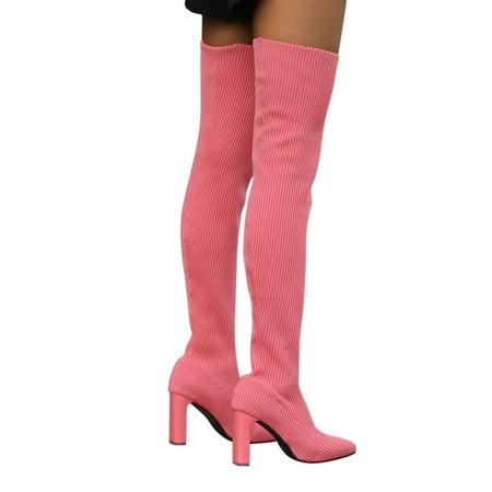 Josdec Women s Boots Clearance madden nyc Boots Elastic Long Boots Over Knee Thick Heels Pointed Toe Slimming Boots Knitted Sock Shoes Pink 42(9)
Josdec Women s Boots Clearance madden nyc Boots Elastic Long Boots Over Knee Thick Heels Pointed Toe Slimming Boots Knitted Sock Shoes Pink 42(9)