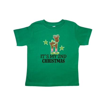 Inktastic 2nd Christmas Reindeer Gift Toddler Boy or Toddler Girl T-Shirt
